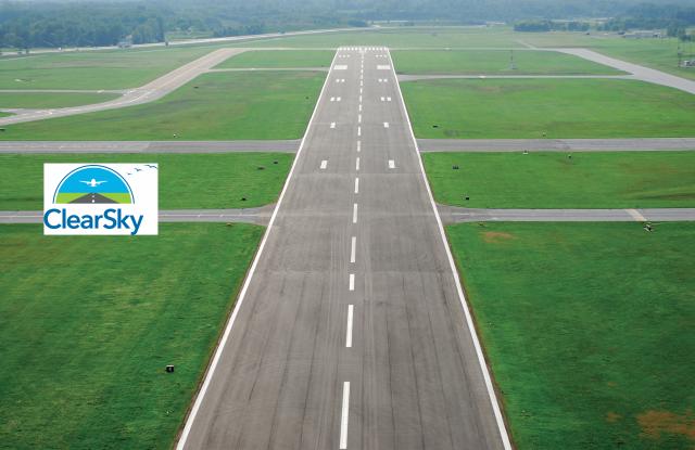 Green grass for airport runways